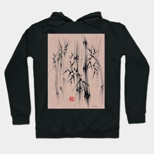 Forest of Dreams - Sumie ink brush bamboo forest painting Hoodie